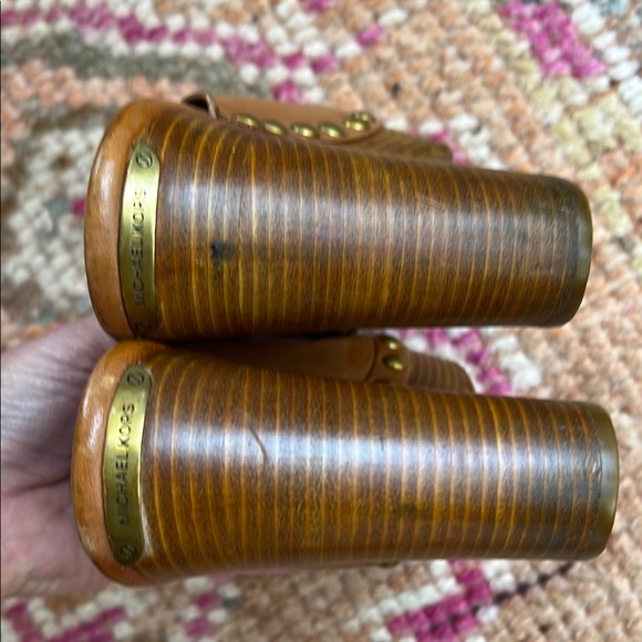 Michael Kors Tan Leather Platform Mules with Braided Lace-Up Detail - Picture 7 of 7